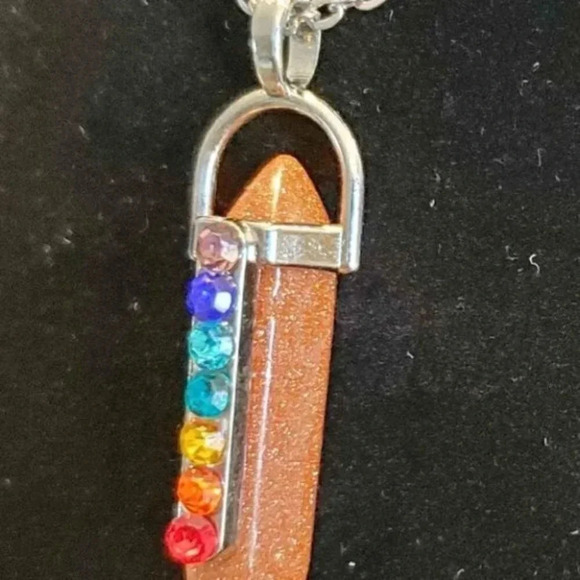Sparkly Copper Chakra Bullet Pendant - Picture 5 of 8
